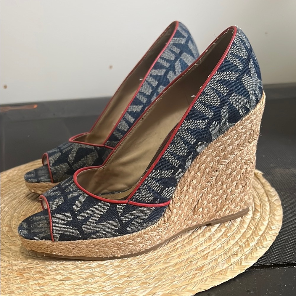Michael Kors Stylish Denim Wedge Heels